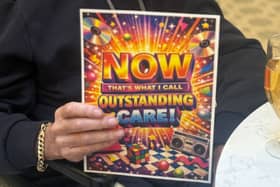 Residents and colleagues at the care home celebrated with  a 90s-themed party