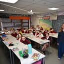 Staff from Amazon and Leeds Rhinos Foundation helped deliver Respect with the Rhinos at Lawns Park Primary School.