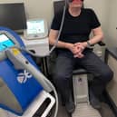 The new Eye-Light technology in use at Simon Falk Eyecare.