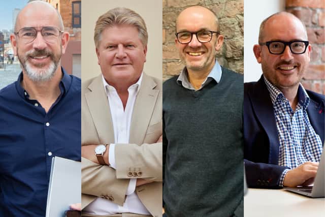Left to right is Jonathan Morgan from Zenko City Living in Leeds, Duncan G Young from Sanderson Young in Newcastle, Alan Bevan from City Residential in Liverpool and Anthony Stankard from Reside in Manchester.