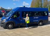 Passenger Assistant Janet on a trip with AVSED members