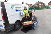 The Barratt and David Wilson Homes volunteers with Arnold of The Well Project.