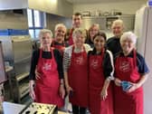 Major Nicola with volunteers at Leeds Central Salvation Army 