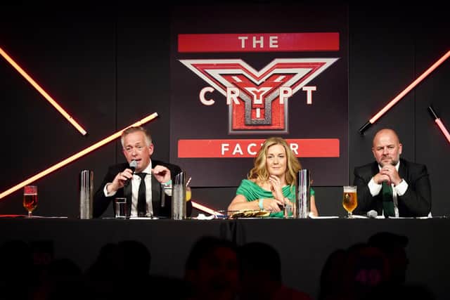 Crypt Factor's judging panel (left to right) is Garry Howes, Dawn Allen and Craig Burrow               