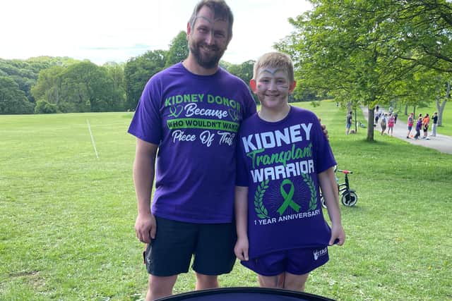 Father and son Gareth and Max also took part in the Parkrun in Leeds.