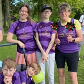 Transplant recipient Max Keenan, front left, took part in a Leeds transplant team takeover of a Parkrun in Roundhay Park.