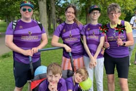 Transplant recipient Max Keenan, front left, took part in a Leeds transplant team takeover of a Parkrun in Roundhay Park.
