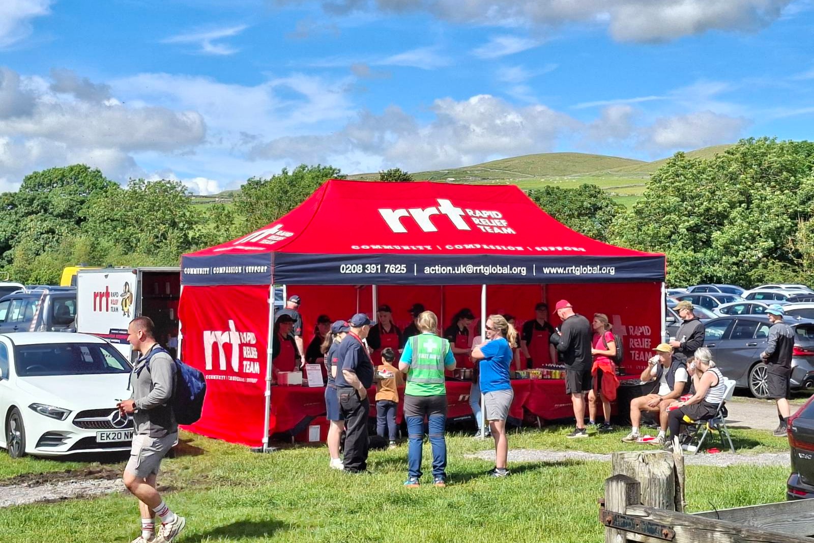 Charity serves hot meals to fundraising trekkers taking on Yorkshire Three ...