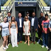 Andrew Western MP, alongside Jambu Palaniappan, CEO of Checkatrade, Dan Busfield, Leeds Rhinos Foundation Head of Buisness Partnerships and students on placement with Leeds Building Society.