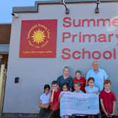 Cheque presentation to Summerfield Primary School Rodley Leeds
