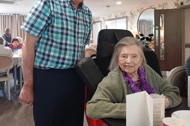 Eileen with Bill Fox, son of her oldest friend, Irene