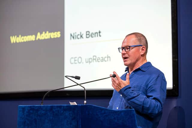 upReach CEO Nick Bent opens the ceremony.