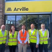 L to r: Neil Allen - Group Chief Operations Officer, Helen Kenyon - Head of Data, Rt Hon Sir Alec Shelbrooke - Conservative MP for Wetherby and Easingwold, Steve Gill - Group Chief Executive Officer, Neil Horan - Group Chief Financial Officer