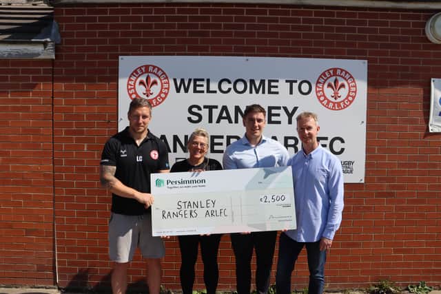 Councillor Geoff Johnson and Persimmon were recently on-hand to present the cheque to the club. 