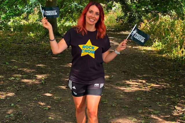 Rock Choir Leader Narelle Hill, who leads choirs in Bradford, Dewsbury, Halifax, and Huddersfield