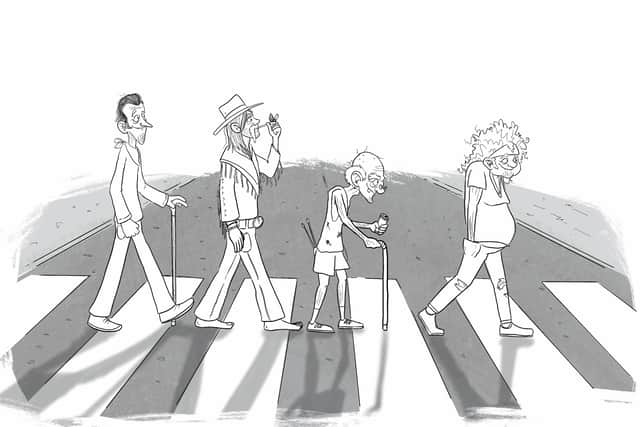 THE DOGS ON ABBEY ROAD CROSSING