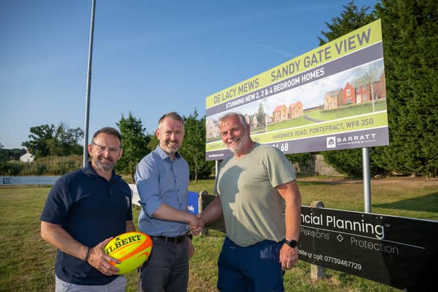 Gavin McCarthy with Richard Fletcher and James Grant at Pontefract RUFC