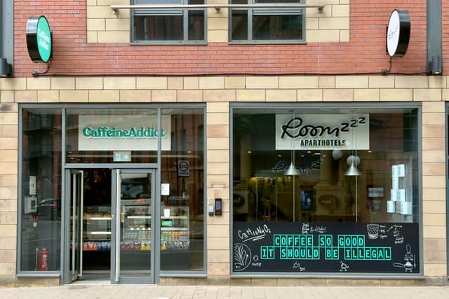Find the latest laboratory at Caffeine Addict, 10 Swinegate, Leeds.