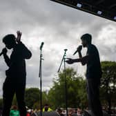 Performers take the stage at Leeds Road Festival.