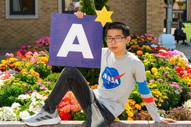Andrew Hsu, a student at The Grammar School at Leeds, achieved five A* grades in his A-levels