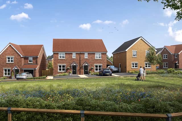 A CGI image of what homes will look like on the development