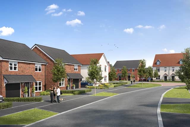 A CGI image of what homes will look like