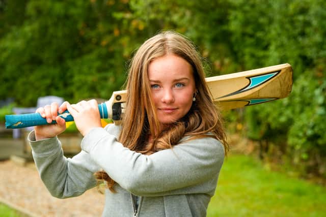 Yorkshire cricketer Lolita celebrates an impressive set of GCSE results.