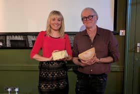 Ellie MacDonald (HelloHope) and Nick Copland (Homage2Fromage) at Nibbles and Natter event