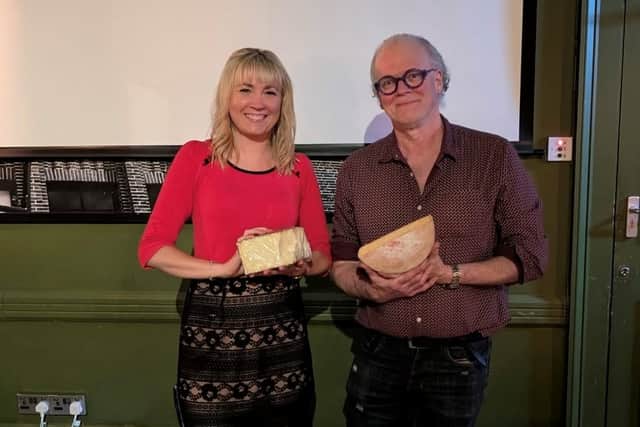 Ellie MacDonald (HelloHope) and Nick Copland (Homage2Fromage) at Nibbles and Natter event