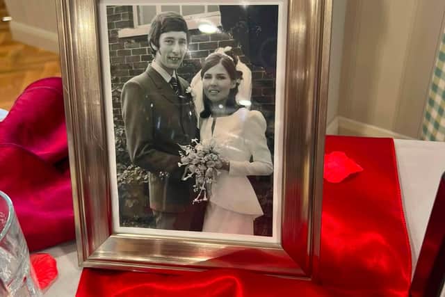 Pat and Terry on their wedding day
