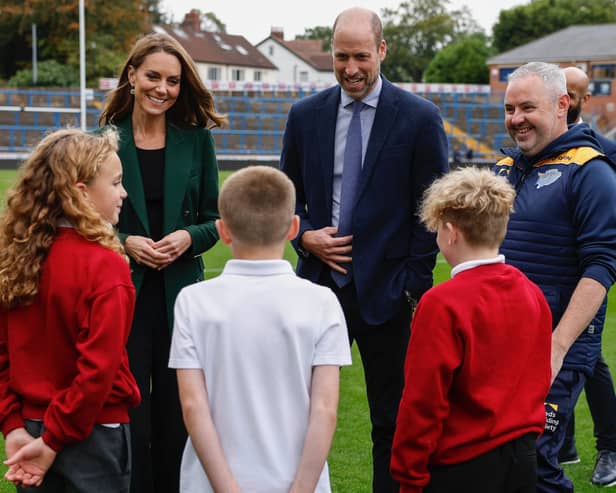 The Prince and Princess of Wales at AMT Headingley Stadium. Picture by David Cliff / Kensington Palace