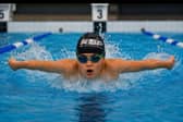 He is swimming 45 miles
