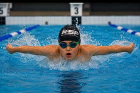He is swimming 45 miles