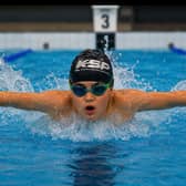 He is swimming 45 miles