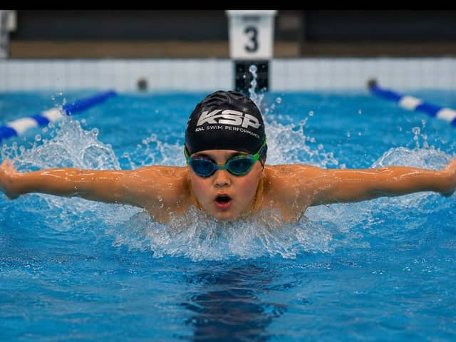 He is swimming 45 miles