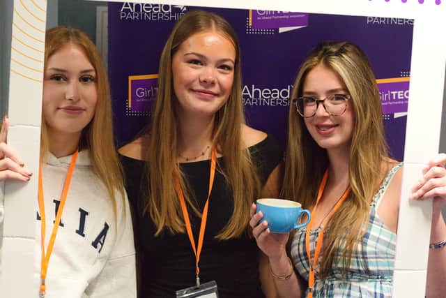 Students attending the event