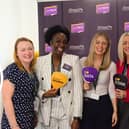 The team from Enlivio Health from eft to right Jennifer Richardson, Nafisatu Ishola, Caroline Berzins, Jody Dennison and Zeeka Simmons