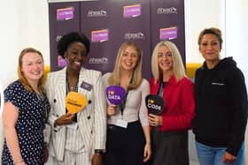 The team from Enlivio Health from eft to right Jennifer Richardson, Nafisatu Ishola, Caroline Berzins, Jody Dennison and Zeeka Simmons