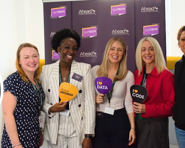 The team from Enlivio Health from eft to right Jennifer Richardson, Nafisatu Ishola, Caroline Berzins, Jody Dennison and Zeeka Simmons