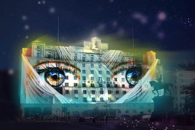 The Queens Hotel on City Square will be the unmistakable backdrop for a mesmerising digital projection entitled The Vision.