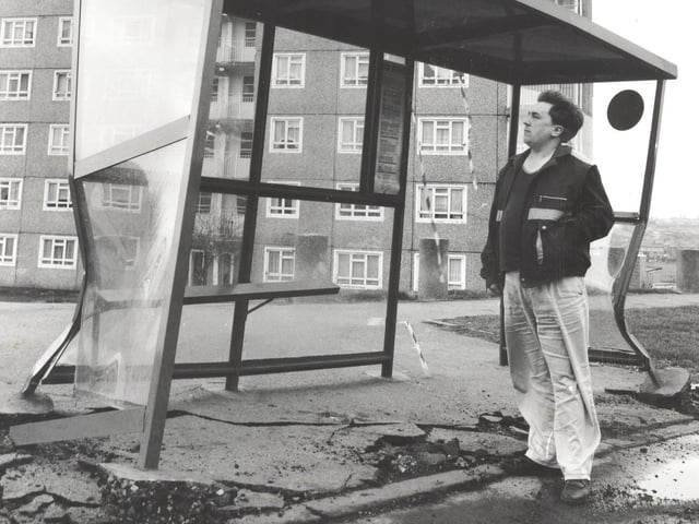 Hooligans and car thieves were making life a misery for pensioners living in The Deane high rise flats in Halton Moor. They were driving stolen cars just yards from living room windows and destroying bus shelters.