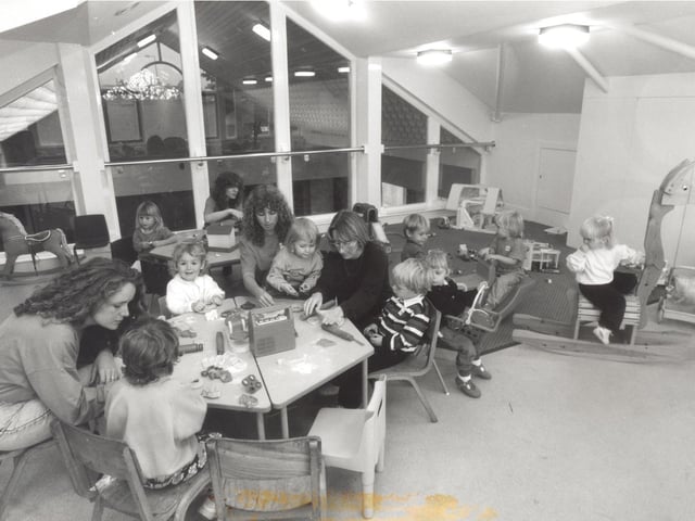 Children and helpers at the playgroup in the newly-refurbished Christ Church in Chapel Street, Halton.