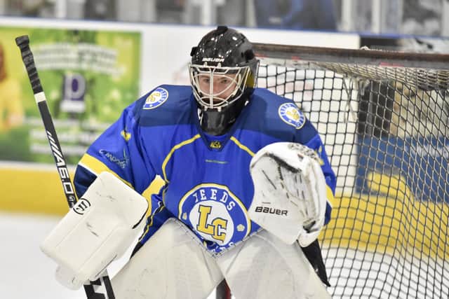 BACK IN THE GAME: Leeds Chiefs' goaltender, Sam Gospel will return to the starting line-up to face Peterborough on Sunday. Picture courtesy of Steve Brodie.