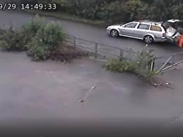CCTV footage of a man fly-tipping in Armley. Photo provided by Shane Walker.