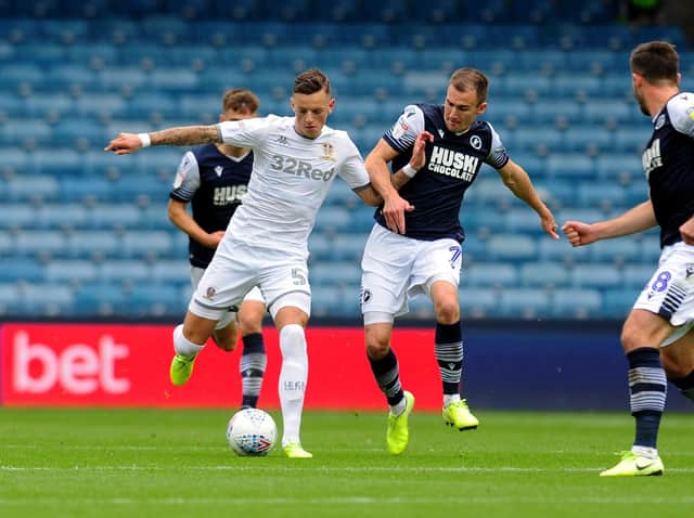 Leeds United defender Ben White in action at Millwall.