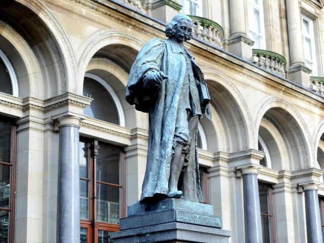 A not-so-dark urban myth regards John Harrison, a cloth merchant in Leeds in the 17th century. Apparently there were holes cut into every door and in the ceilings of his Briggate house, so that his cats could roam freely.