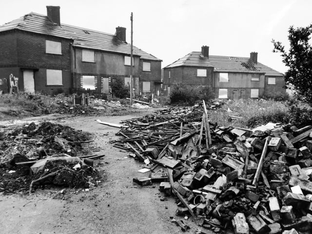 Demolition work begins on the town's Roker estate.