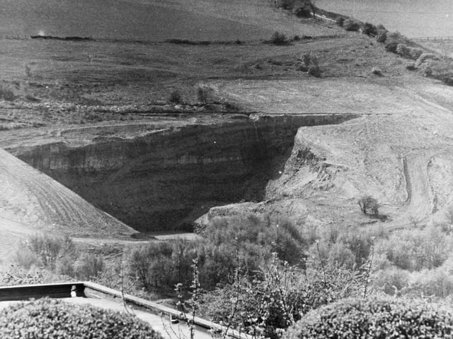 The fireclay pit in Fulneck valley.