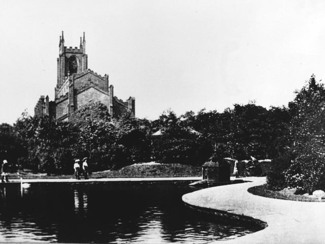 This photo shows the lake in Pudsey Park in Victorian times, just a few years after the park was opened on September 28, 1889, at a cost of four thousand and seven hundreds pounds.