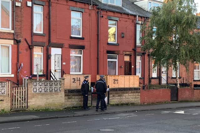 Ammonium sulphate was thrown at residents during a burglary on Strathmore Terrace, Harehills